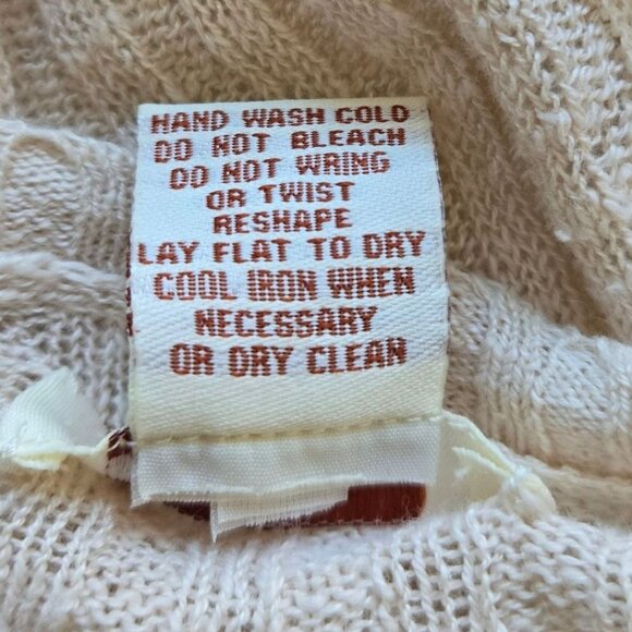 Sundance Womens Open Front Lightweight Cardigan Sweater Beige L Linen Blend - Picture 5 of 6